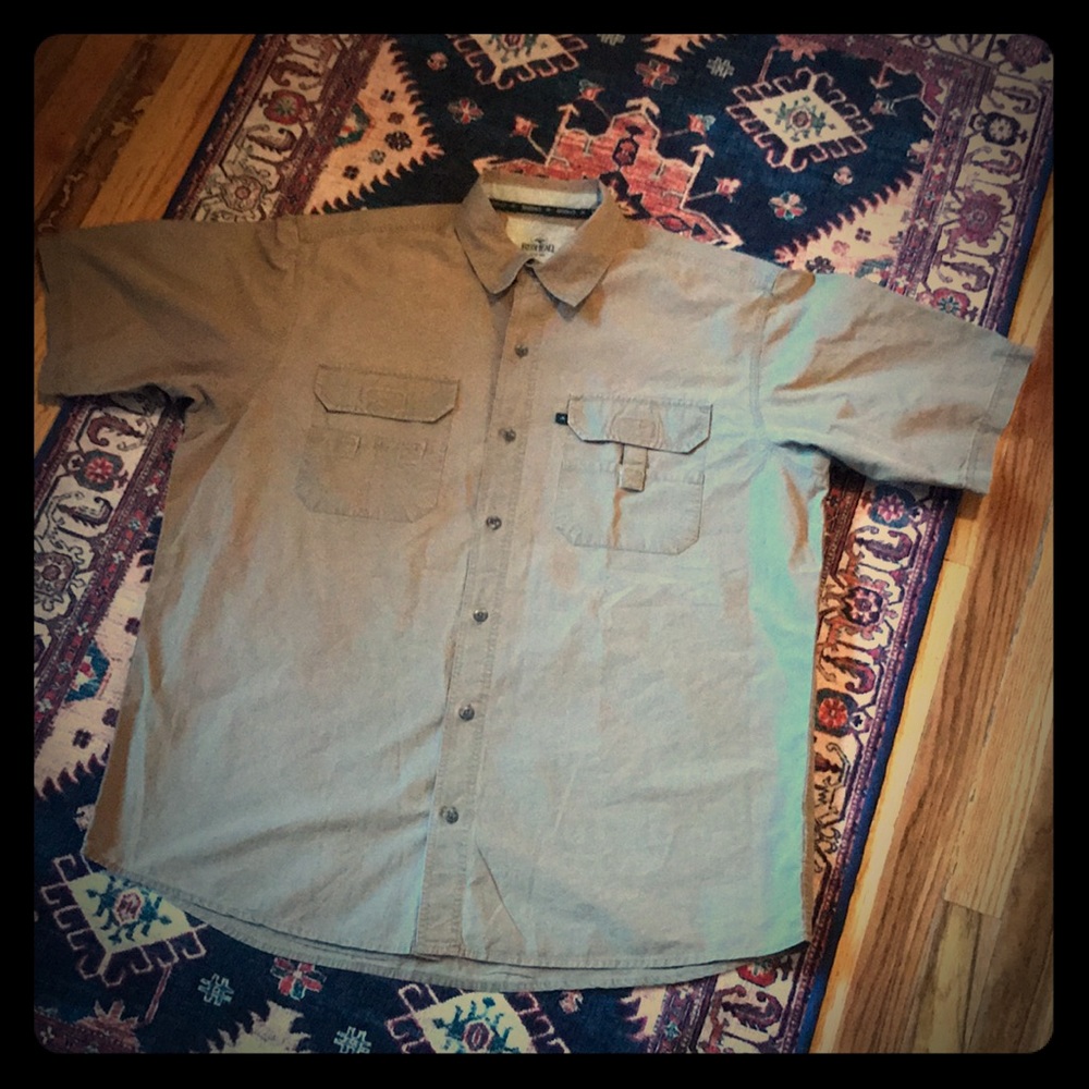 XL Red Head short sleeve button down